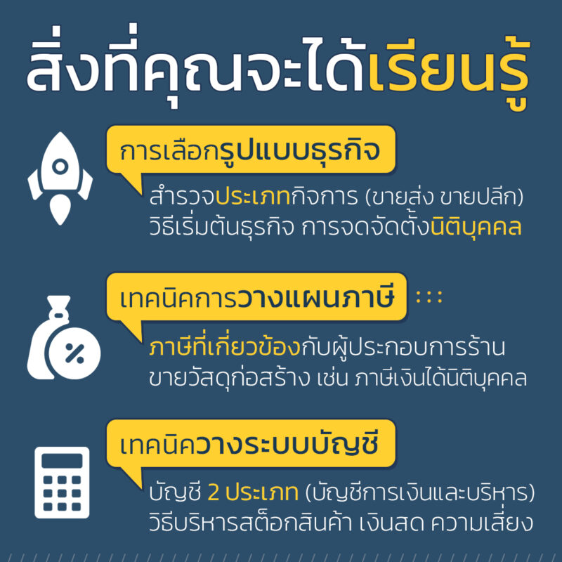 บัญชี ภาษี การเงิน วัสดุก่อสร้าง